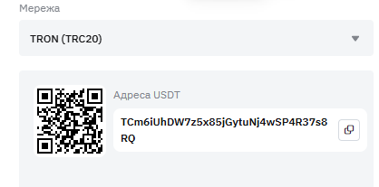 USDT TRC20 QR